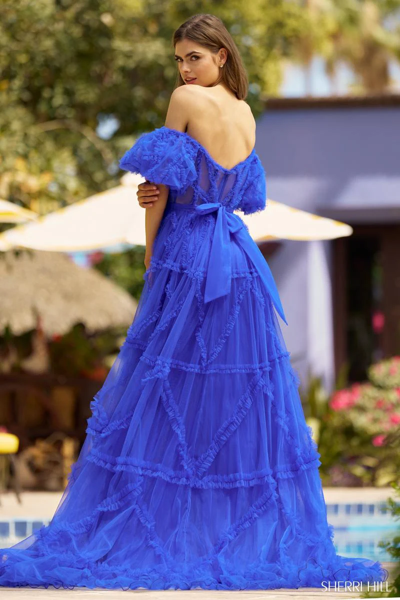 Sherri Hill Off The Shoulder Dress 55558 - Image 5