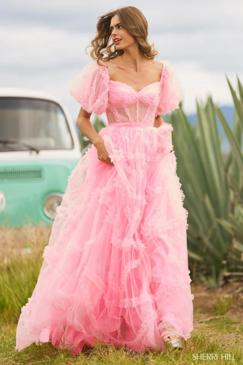 Sherri Hill Off The Shoulder Dress 55558 - Image 6