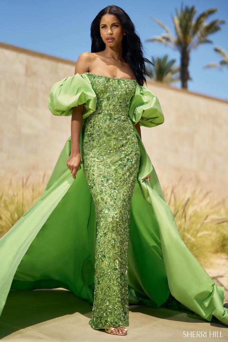 Sherri Hill Long Beaded Dress 55632 - Image 3