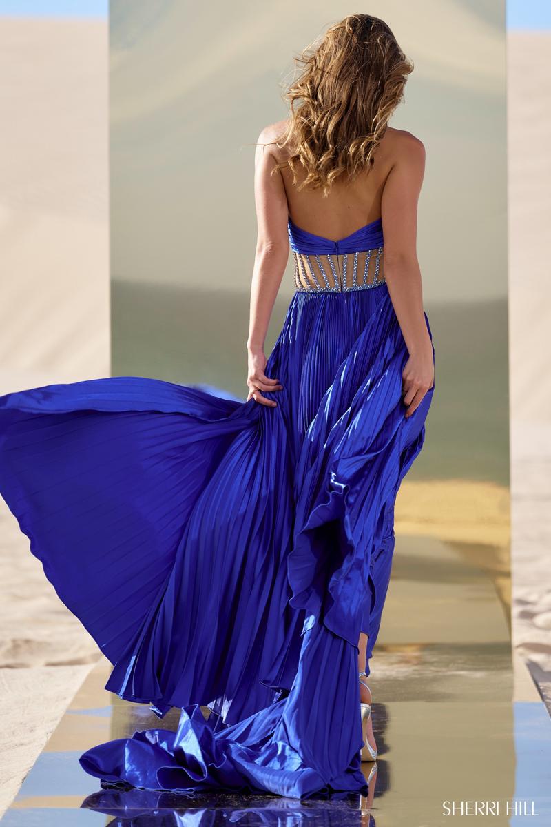 Sherri Hill Pleated Evening Gown 56473 - Image 2