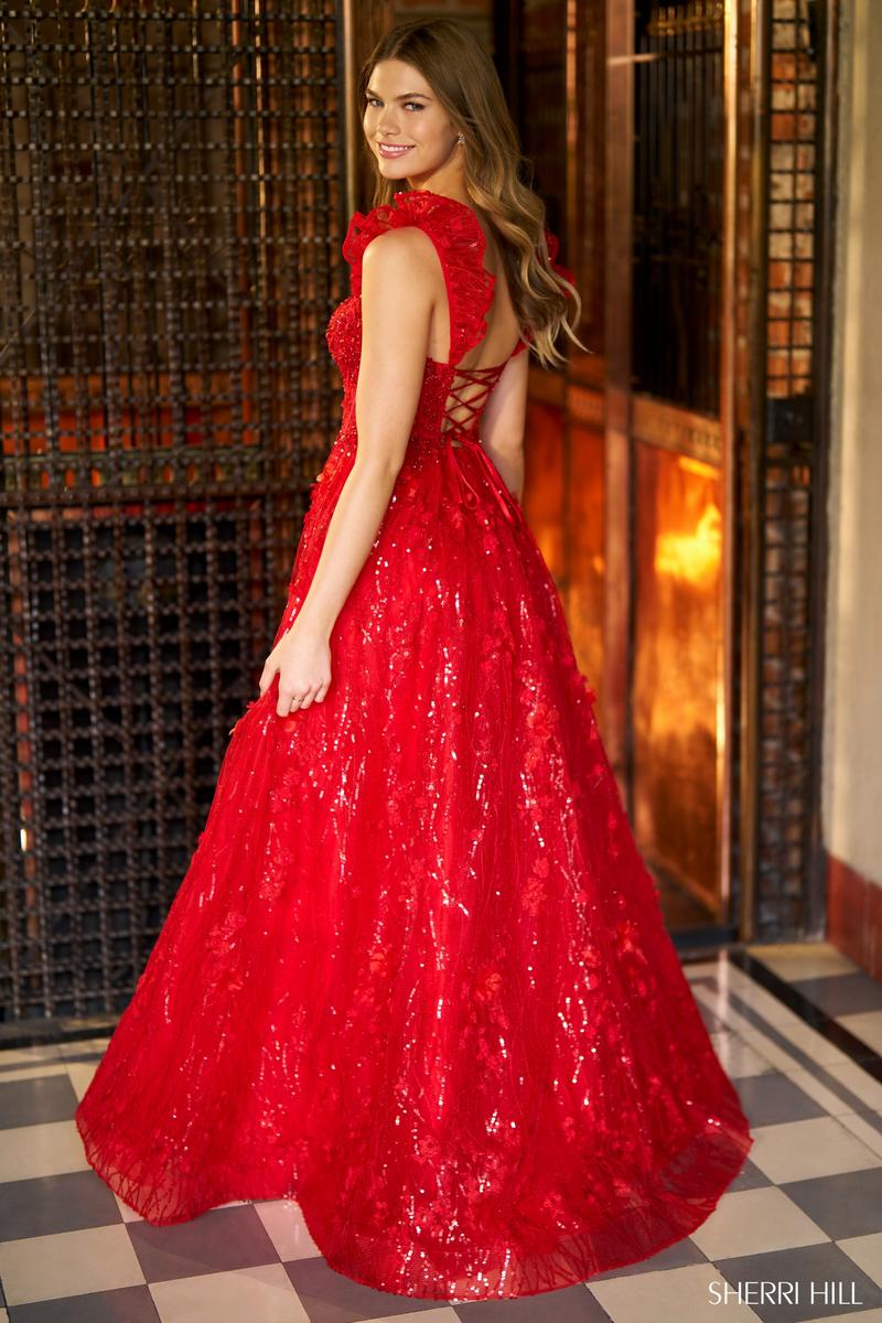 Sherri Hill 3D Floral Corset Ball Gown 56673 - Image 2