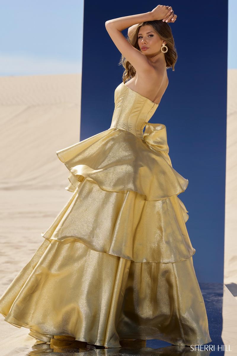 Sherri Hill Strapless Corset Ruffle Ballgown 56724 - Image 2