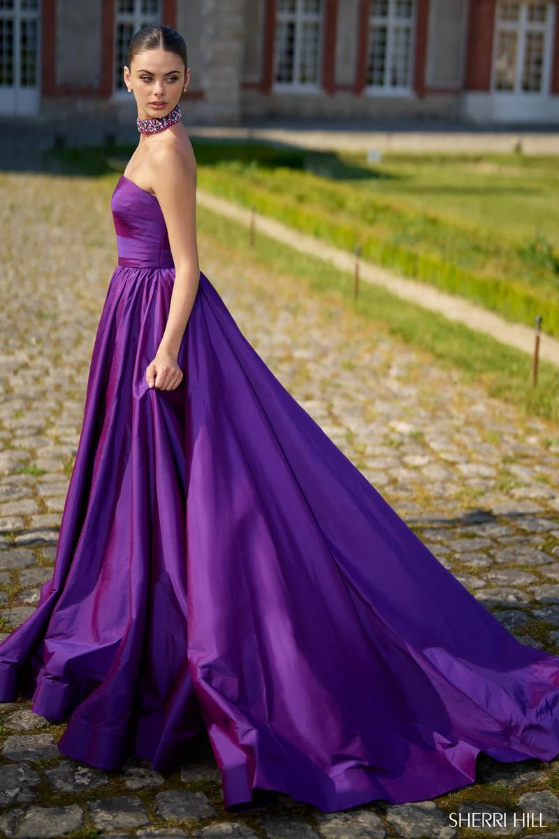 Sherri Hill Strapless Ballgown with Choker 56748 - Image 2