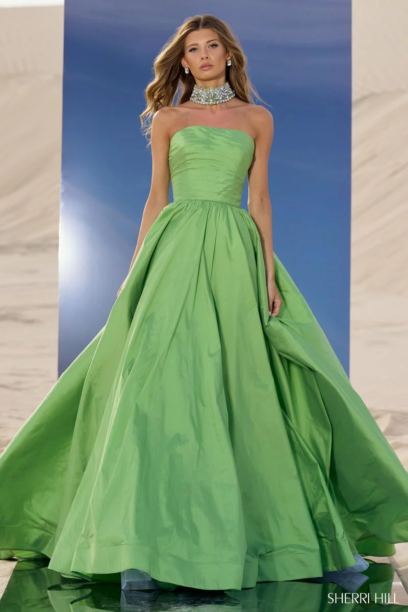 Sherri Hill Strapless Ballgown with Choker 56748 - Image 3