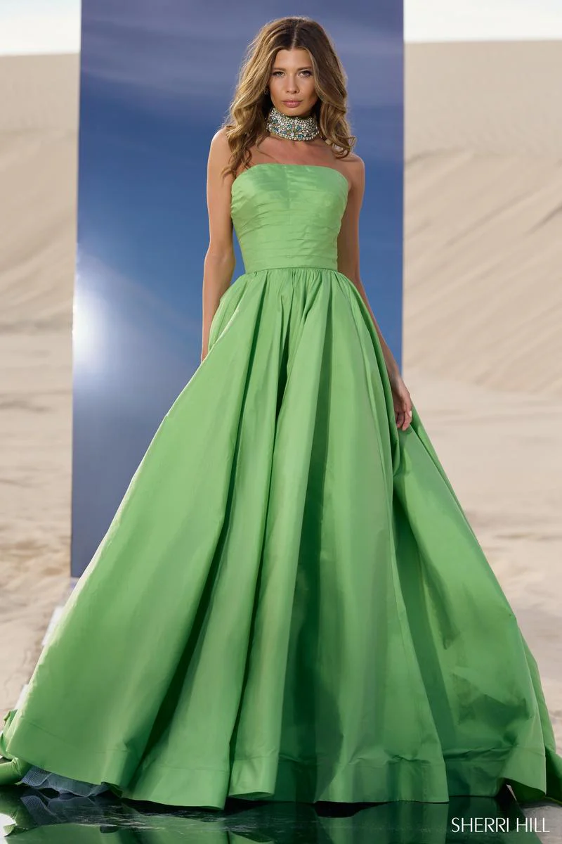 Sherri Hill Strapless Ballgown with Choker 56748 - Image 6