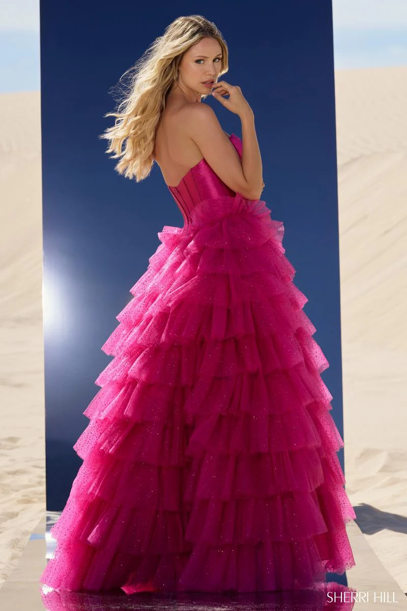 Sherri Hill Strapless Ruffle Ballgown 56804 - Image 2