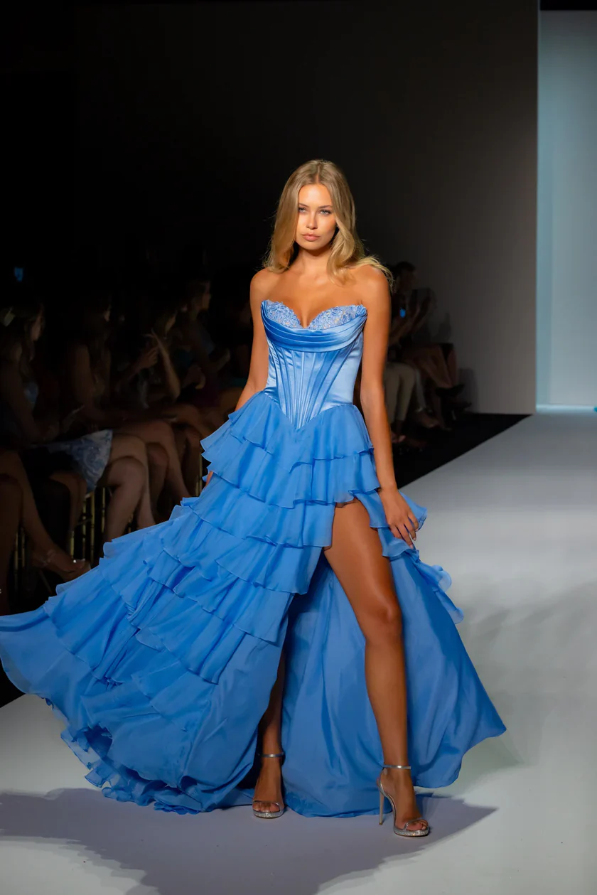 Sherri Hill Basque Waist Corset Ruffle 56911 - Image 8