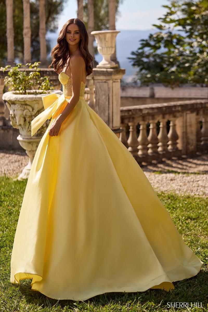 Sherri Hill Illusion Corset Ball Gown Prom Dress 57035 - Image 2
