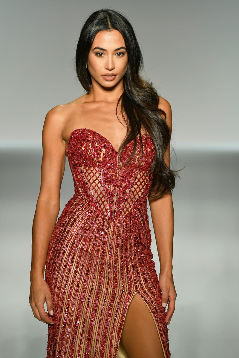 Sherri Hill Strapless Beaded 57065 - Image 2