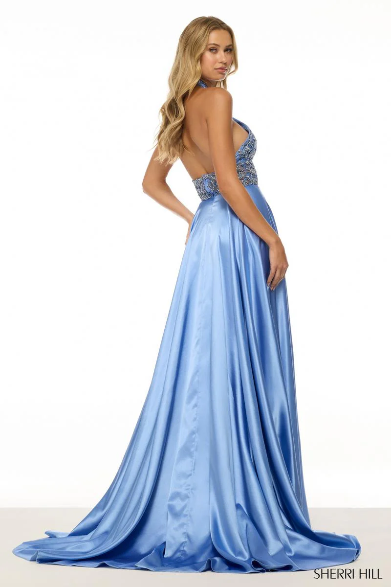 Sherri Hill A-Line Halter Prom dress 57109 - Image 2