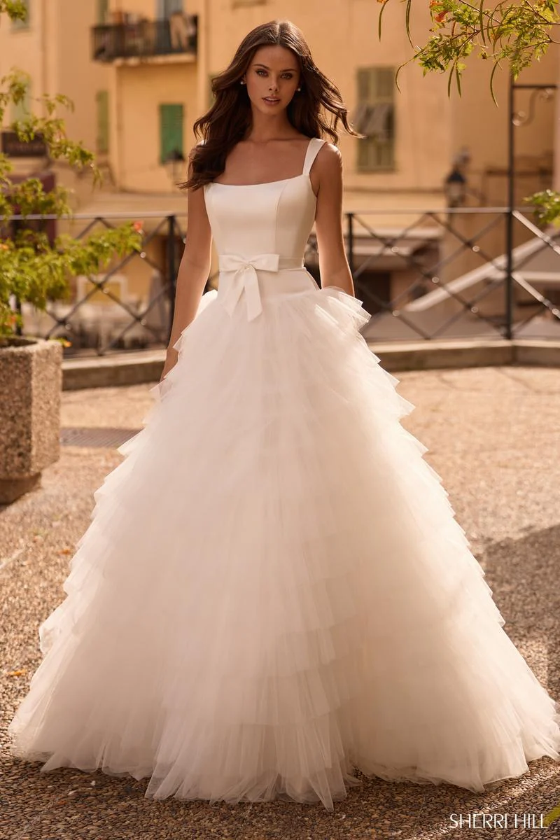 Sherri Hill Princess Ruffle Ball Gown 57117 - Image 3