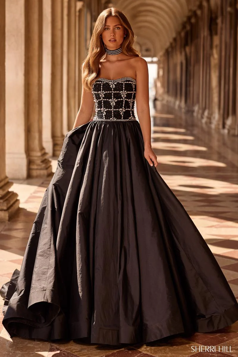 Sherri Hill Choker Long HoCo Dress 57496
