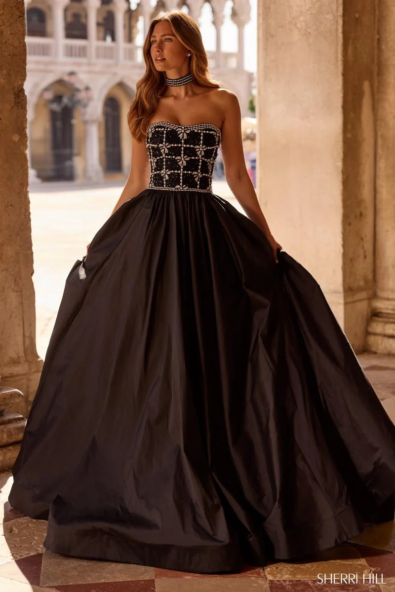Sherri Hill Choker Long HoCo Dress 57496 - Image 3