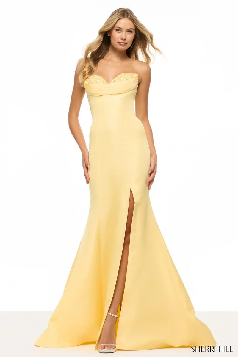 Sherri Hill Tight Strapless Prom Dress 57576