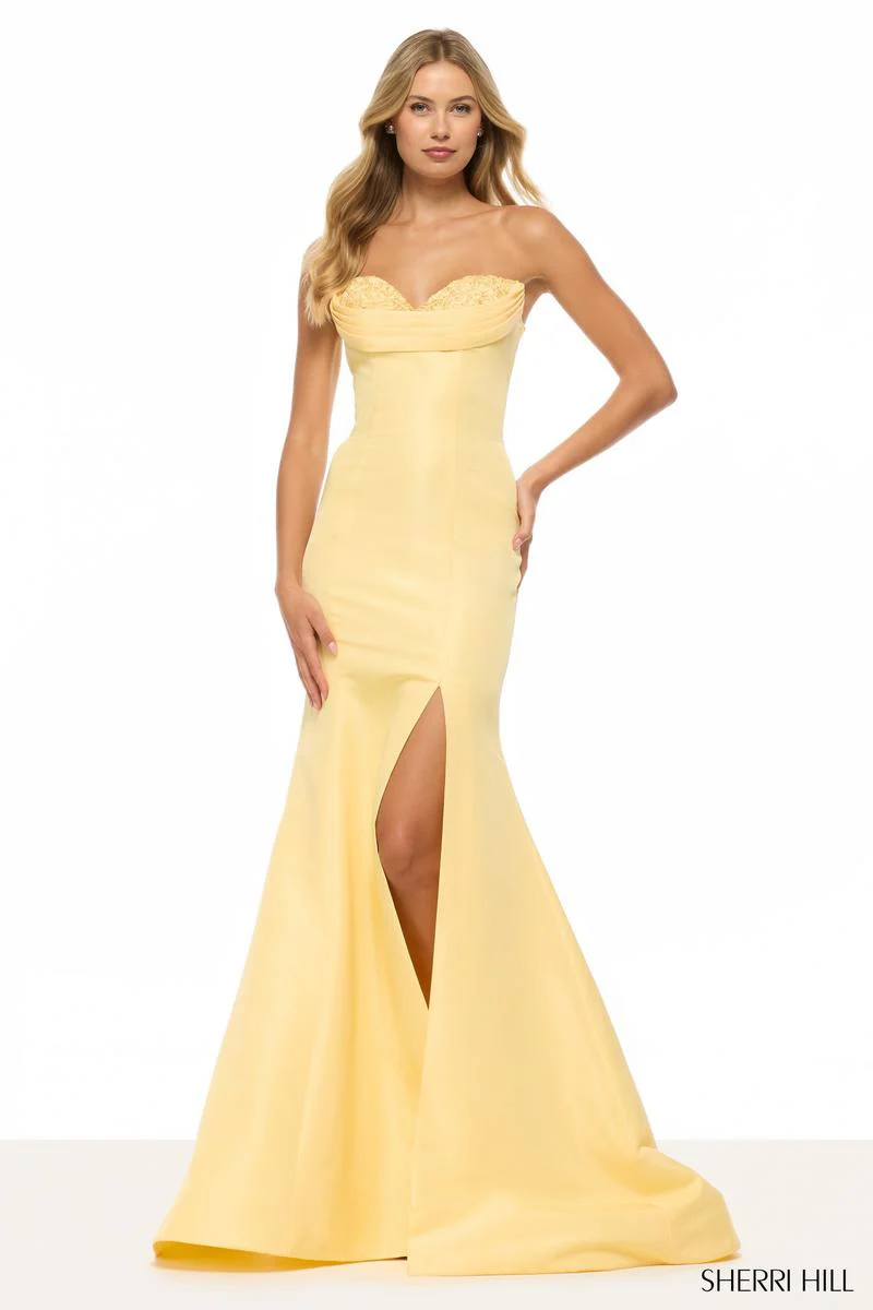 Sherri Hill Tight Strapless Prom Dress 57576 - Image 3