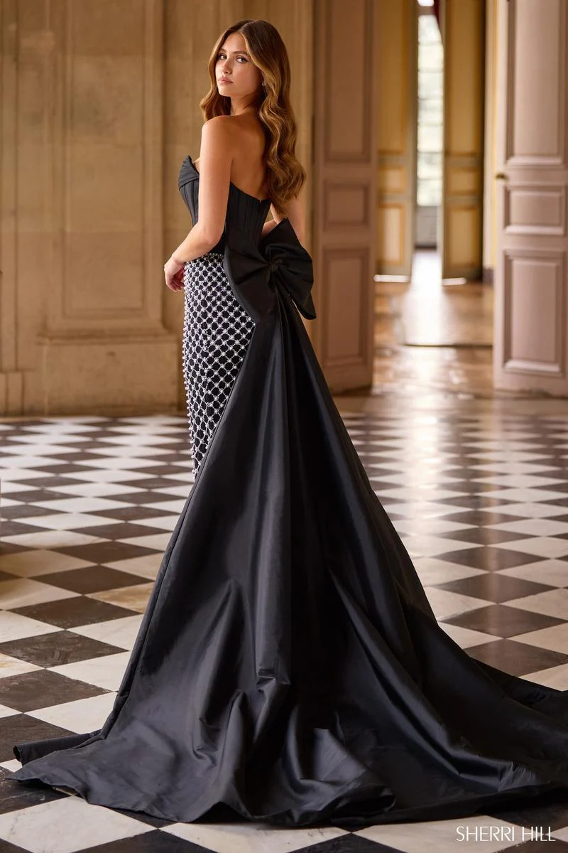 Sherri Hill Corset Bow Back Prom Dress 57671 - Image 2