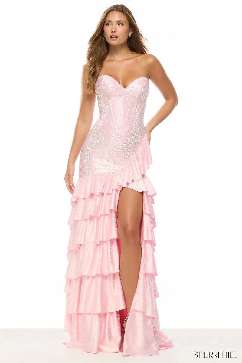 Sherri Hill Hot Stone Corset Prom Dress 57695 - Image 3
