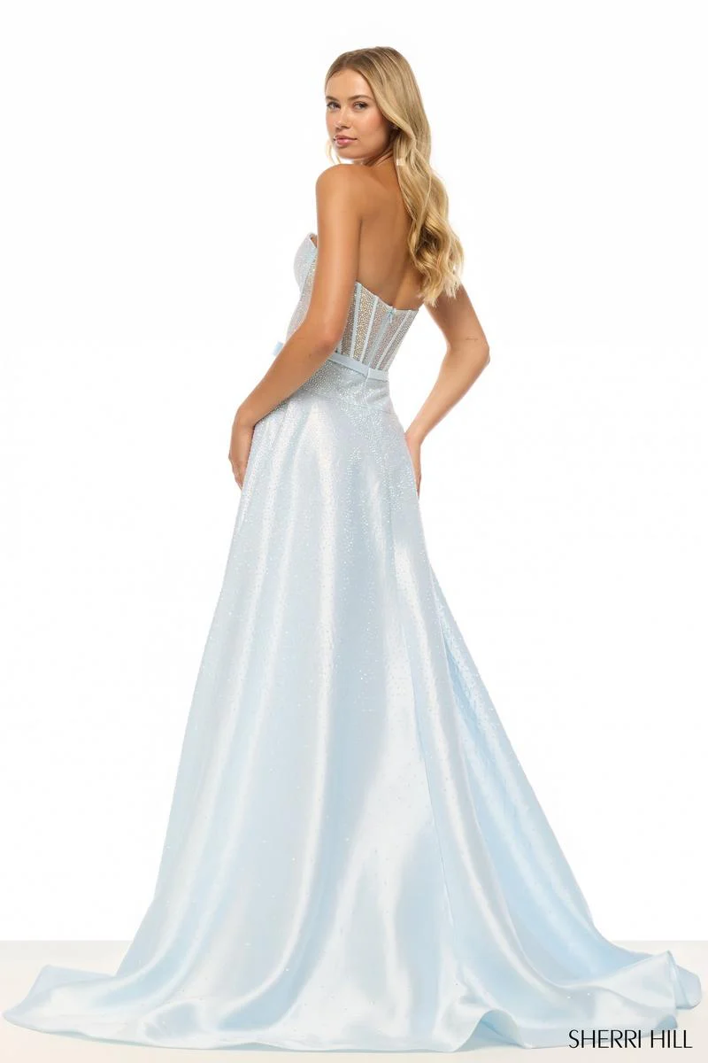 Sherri Hill Strapless Sparkle Corset Prom Dress 57697 - Image 2