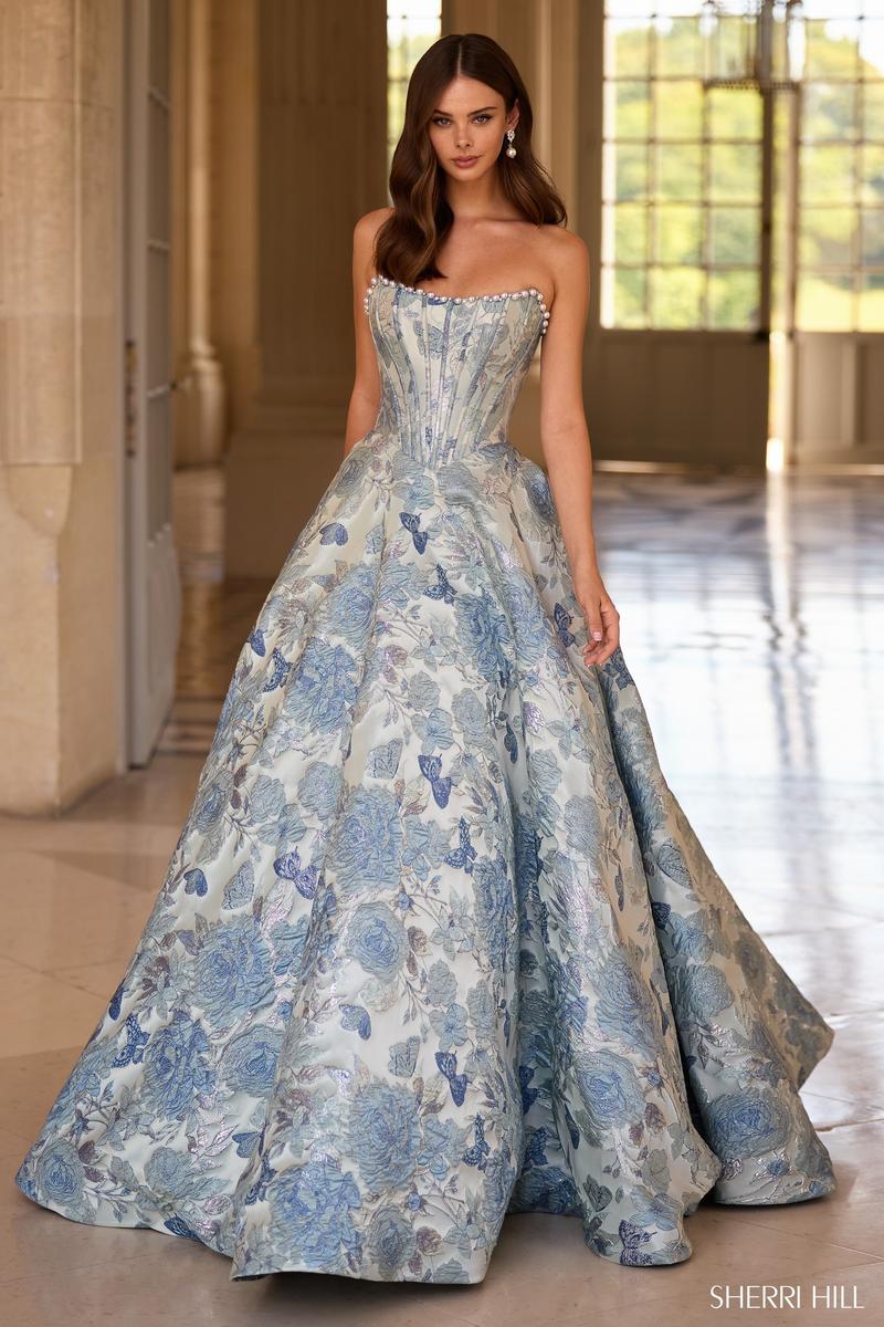 Sherri Hill Hill Brocade Corset Prom Dress 57741