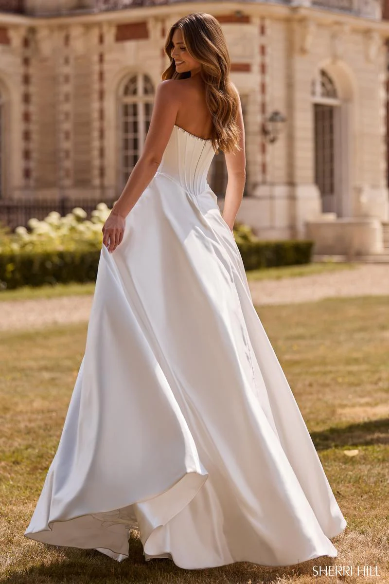 Sherri Hill Simple Corset Ball Gown Dress 57742 - Image 2