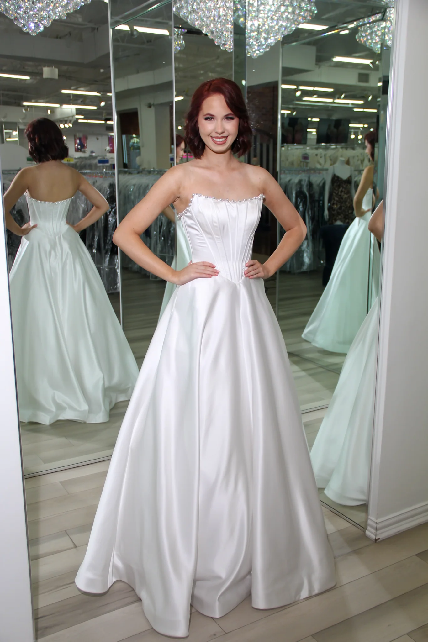 Sherri Hill Simple Corset Ball Gown Dress 57742 - Image 5