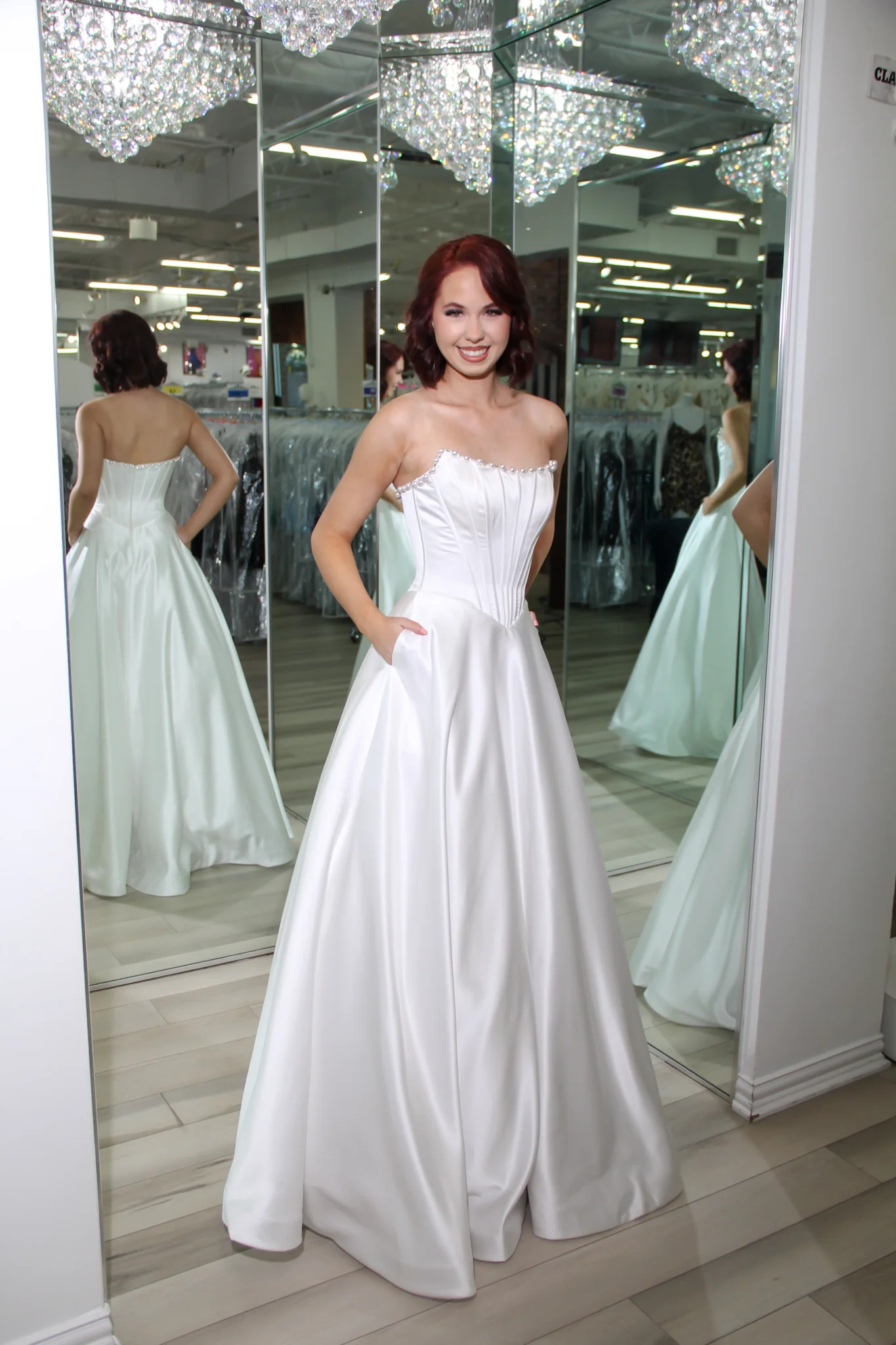 Sherri Hill Simple Corset Ball Gown Dress 57742 - Image 6