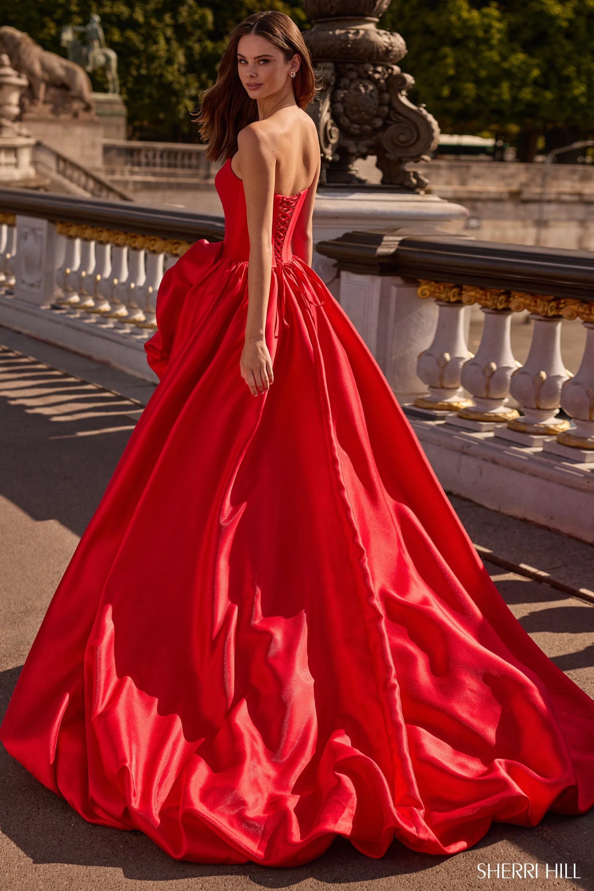 Sherri Hill Bubble Hem Rosette Ball Gown 57778 - Image 2