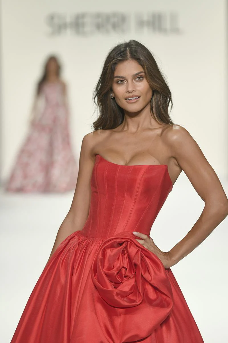 Sherri Hill Bubble Hem Rosette Ball Gown 57778 - Image 4