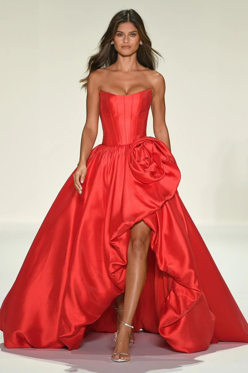 Sherri Hill Bubble Hem Rosette Ball Gown 57778 - B - Image 3