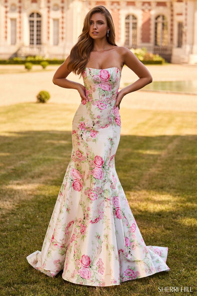Sherri Hill Fresh Floral Prom Dress 57796