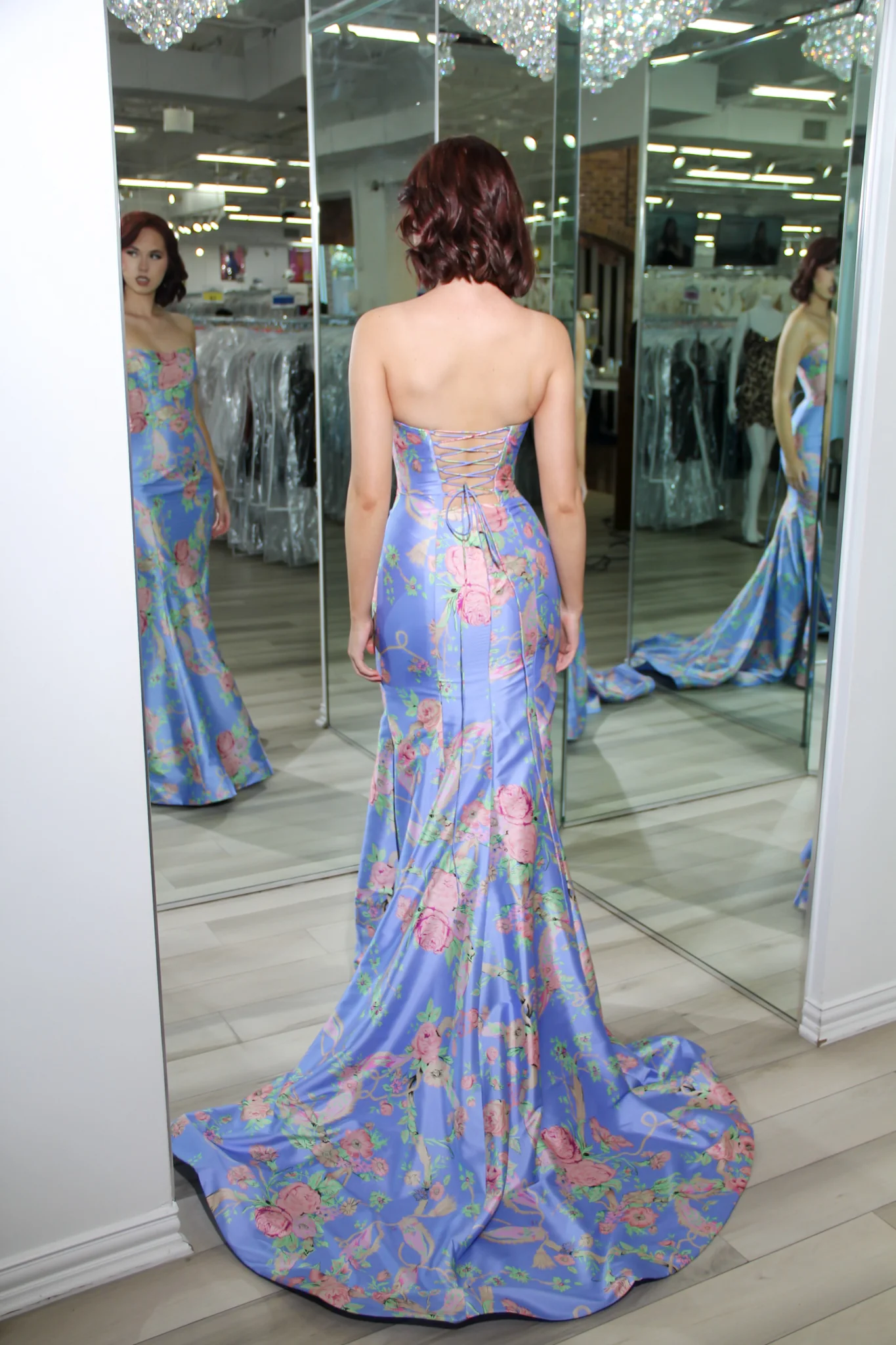 Sherri Hill Fresh Floral Prom Dress 57796 - Image 6