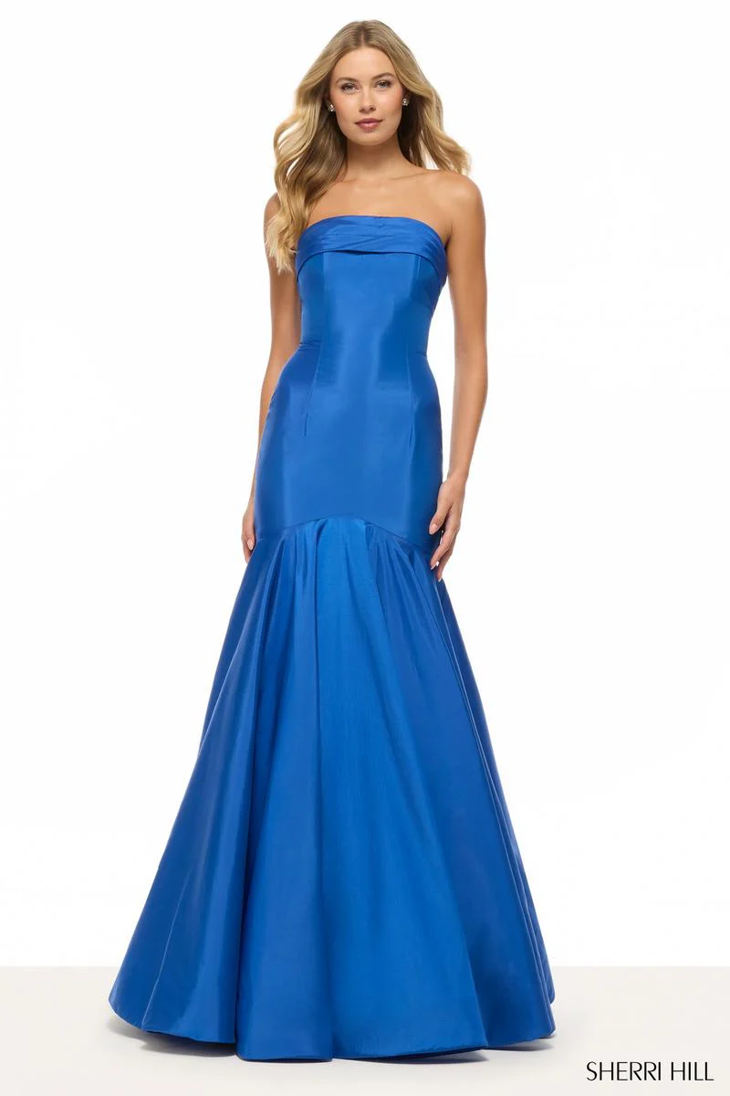 Sherri Hill Strapless Taffeta Mermaid Prom Dress 57866 - Image 3