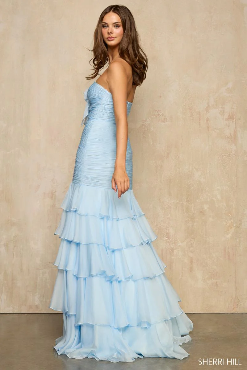 Sherri Hill Ruched Ruffle Mermaid Prom Dress 57867 - Image 2