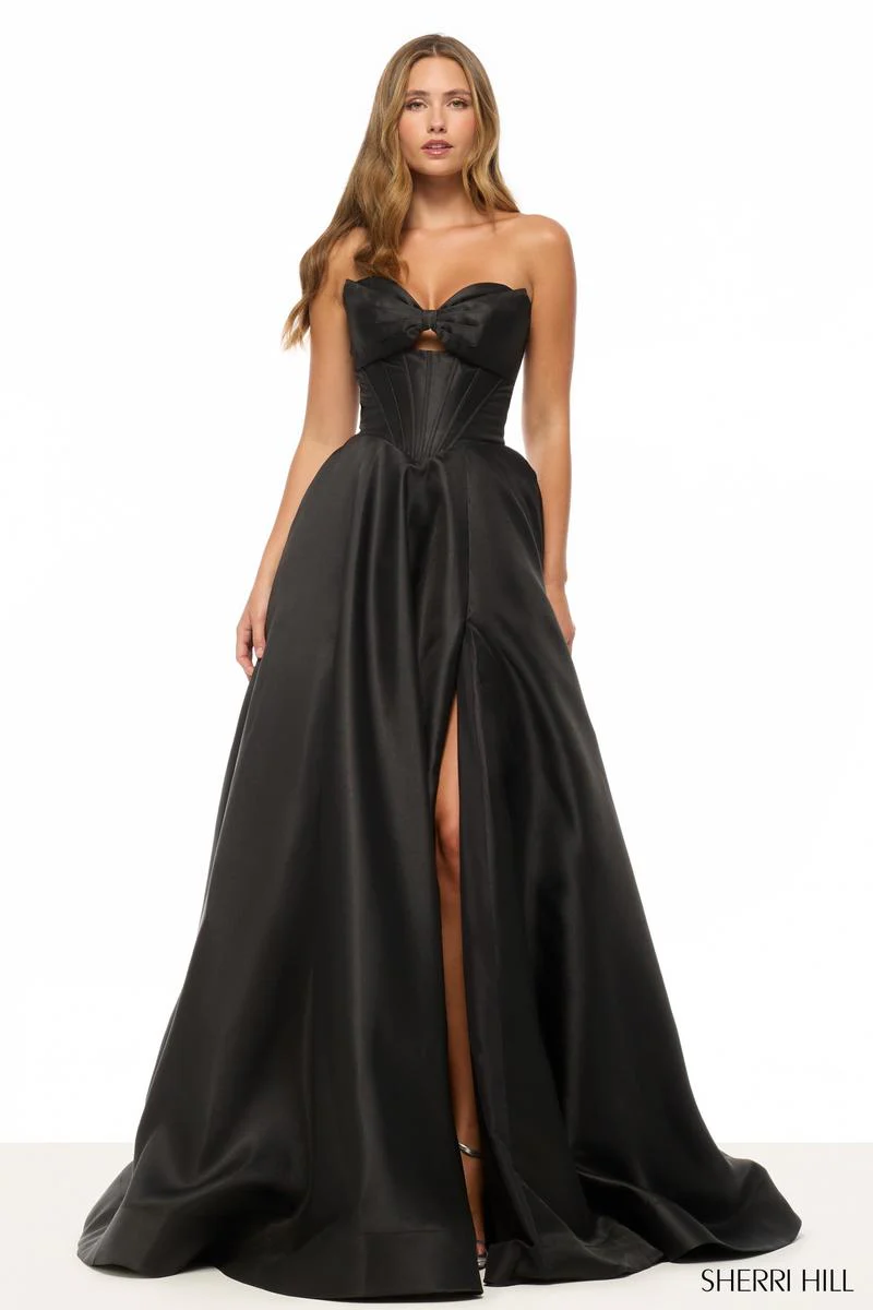 Sherri Hill Keyhole Corset Prom Dress 57893 - Image 3