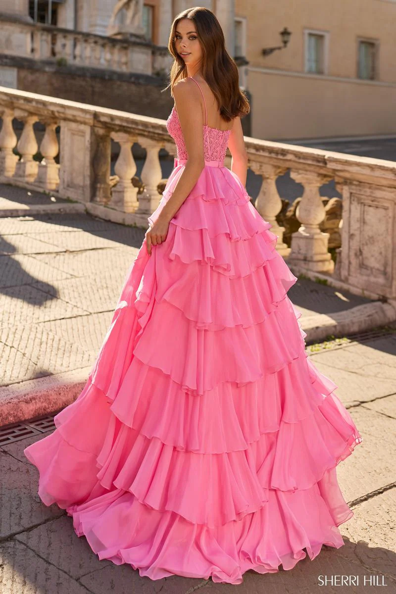 Sherri Hill Lace Corset Prom Dress 57922 - Image 2