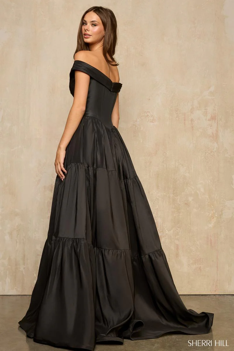 Sherri Hill Taffeta Corset Prom Dress 57945 - Image 2