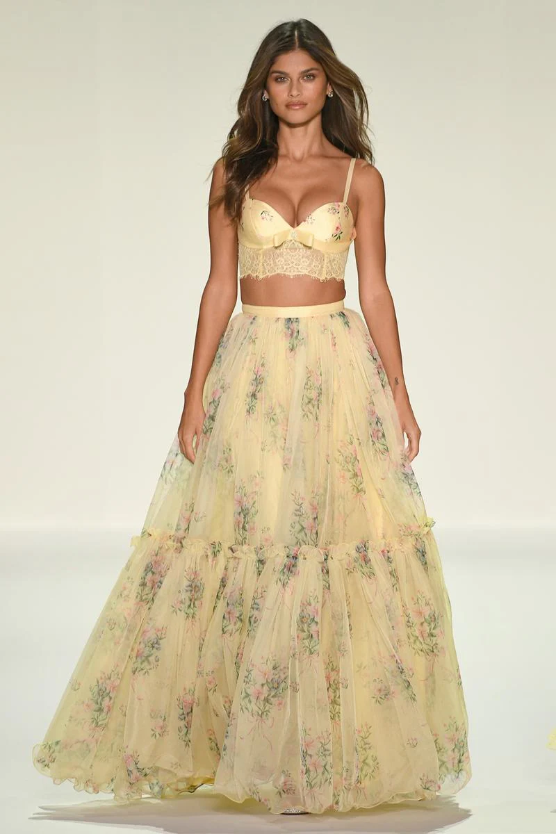 Sherri Hill Floral Print Two Piece Prom Dress 57953