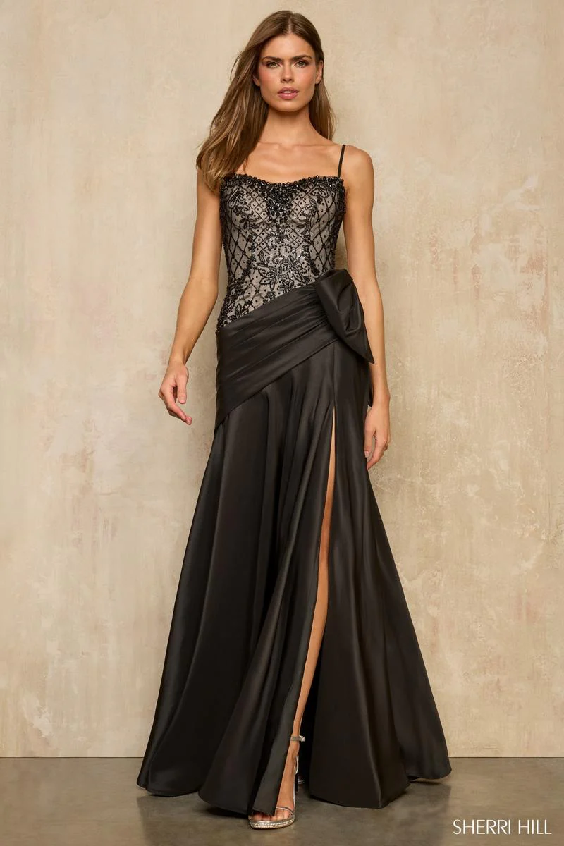 Sherri Hill Asymmetrical Bow Prom Dress 57960