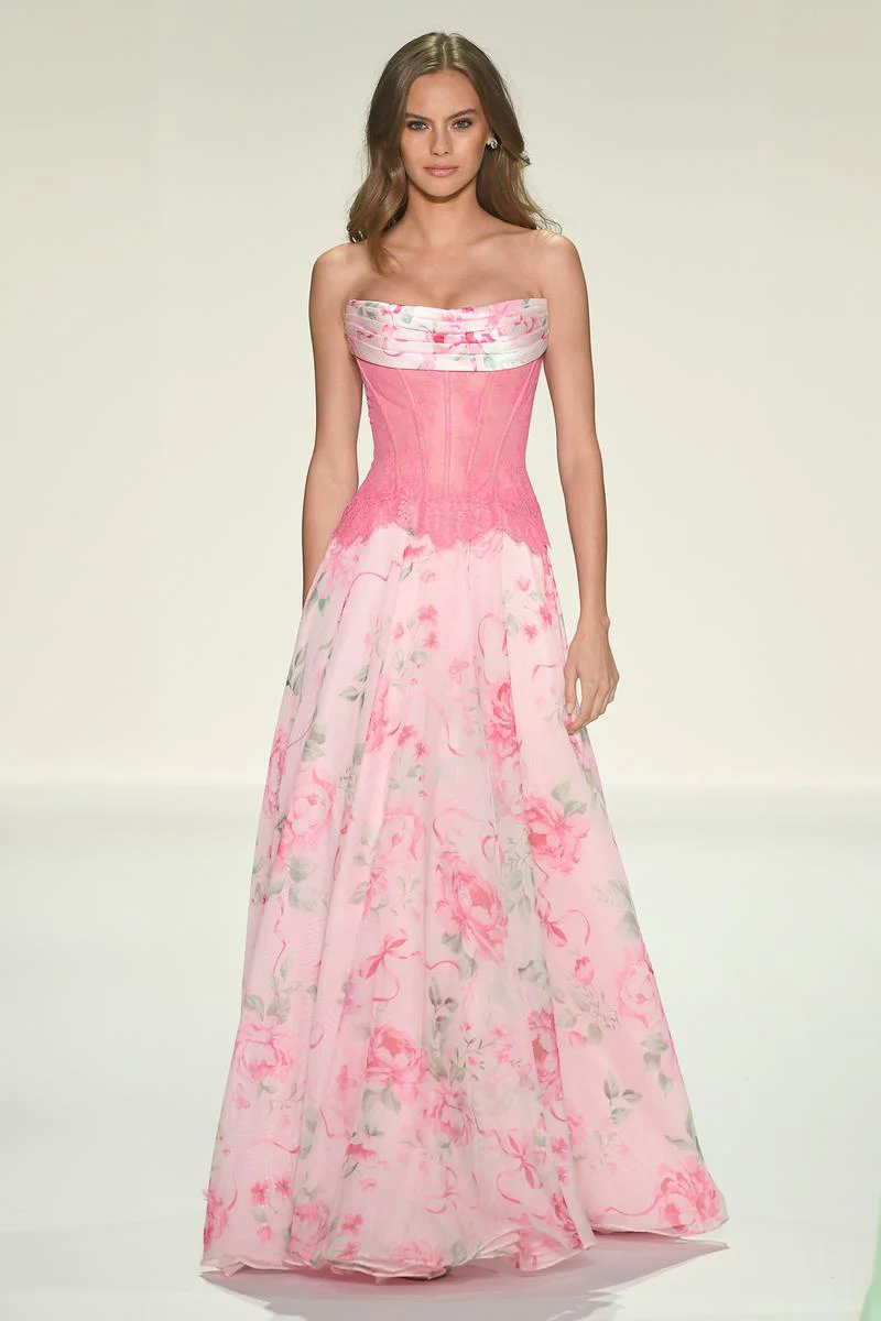 Sherri Hill Illusion Lace Bustier Prom Dress 58002