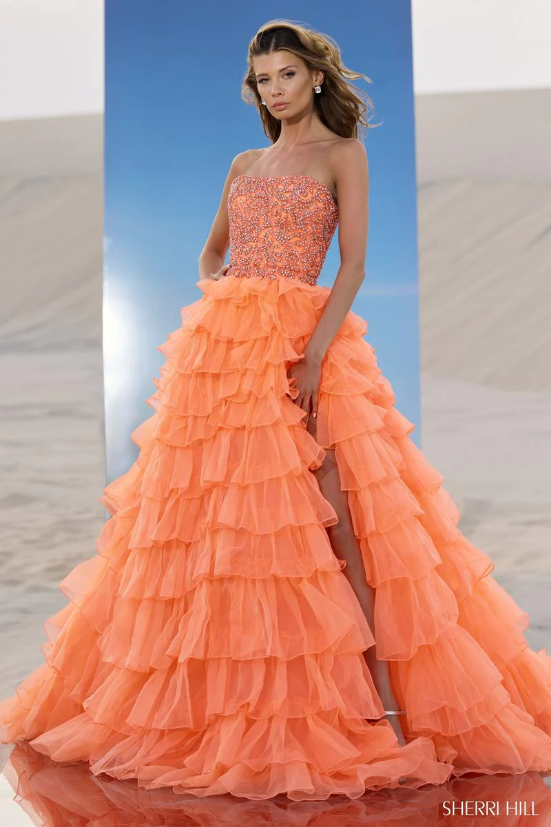 Sherri Hill Strapless Crystal Couture Gown 67004 - Image 3