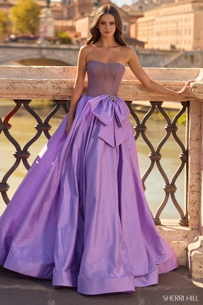 Sherri Hill Strapless Taffeta Pageant Dress 67170
