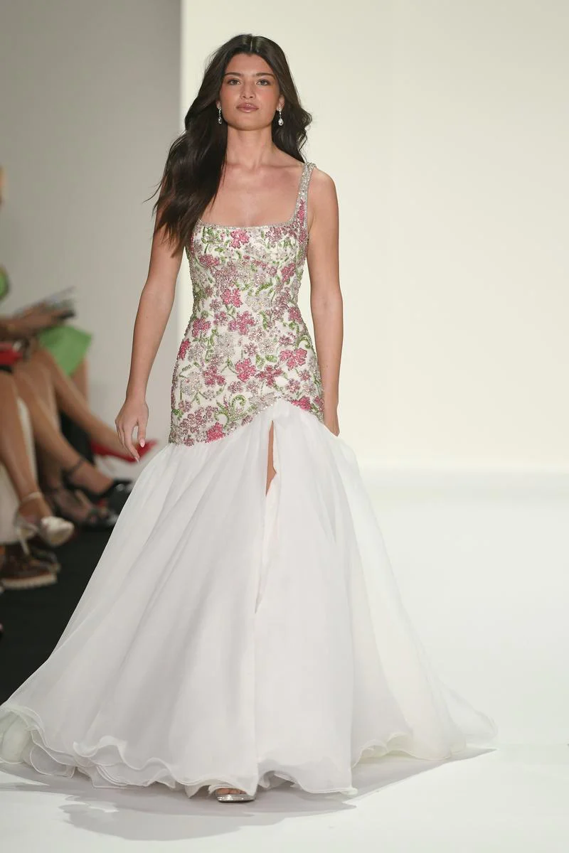 Sherri Hill Drop Waist Beaded Pageant Dress 67175
