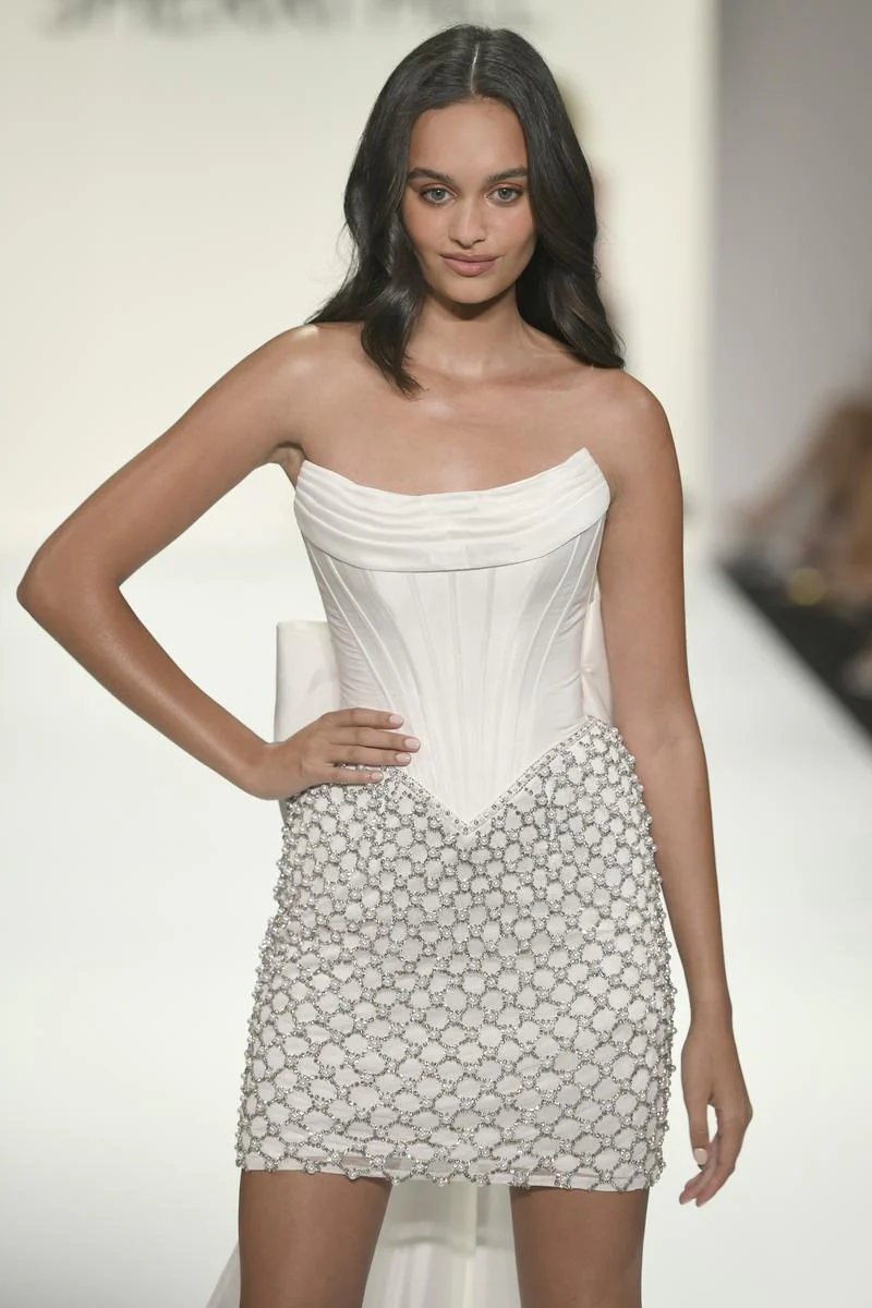 Sherri Hill Strapless Beaded Corset Cocktail Dress 67203 - Image 2