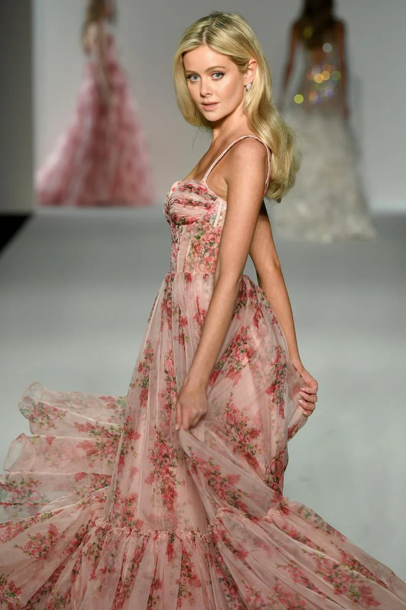 Sherri Hill Floral Print Prom Dress 57208 - Image 2