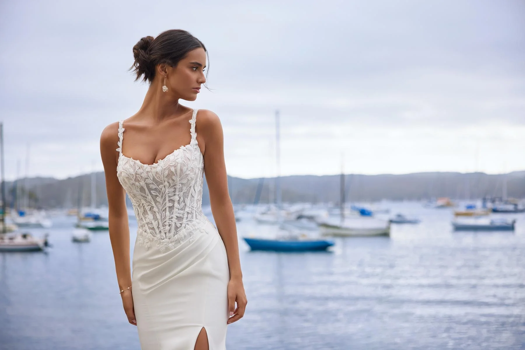 Sophia Tolli "Tyra" Sheath Lace Corset Bridal Gown - Image 6