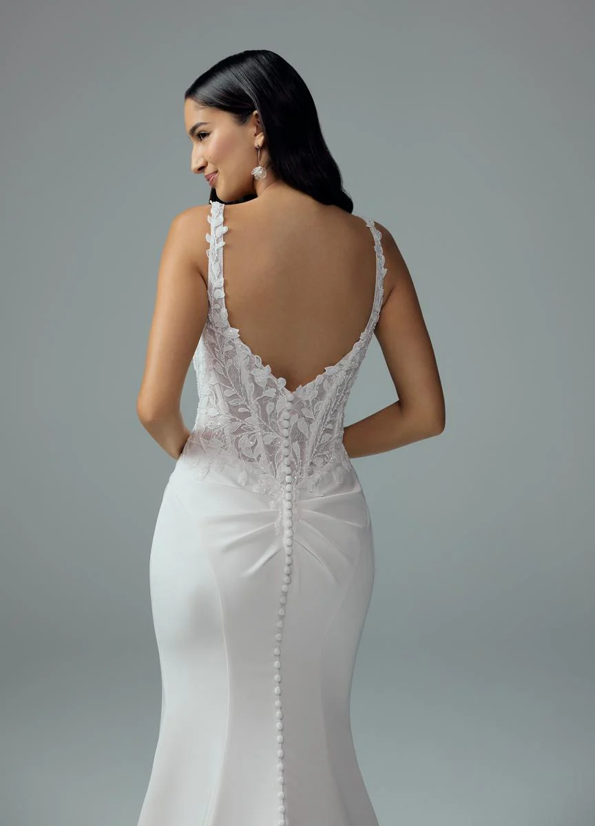 Sophia Tolli "Tyra" Sheath Lace Corset Bridal Gown - Image 8