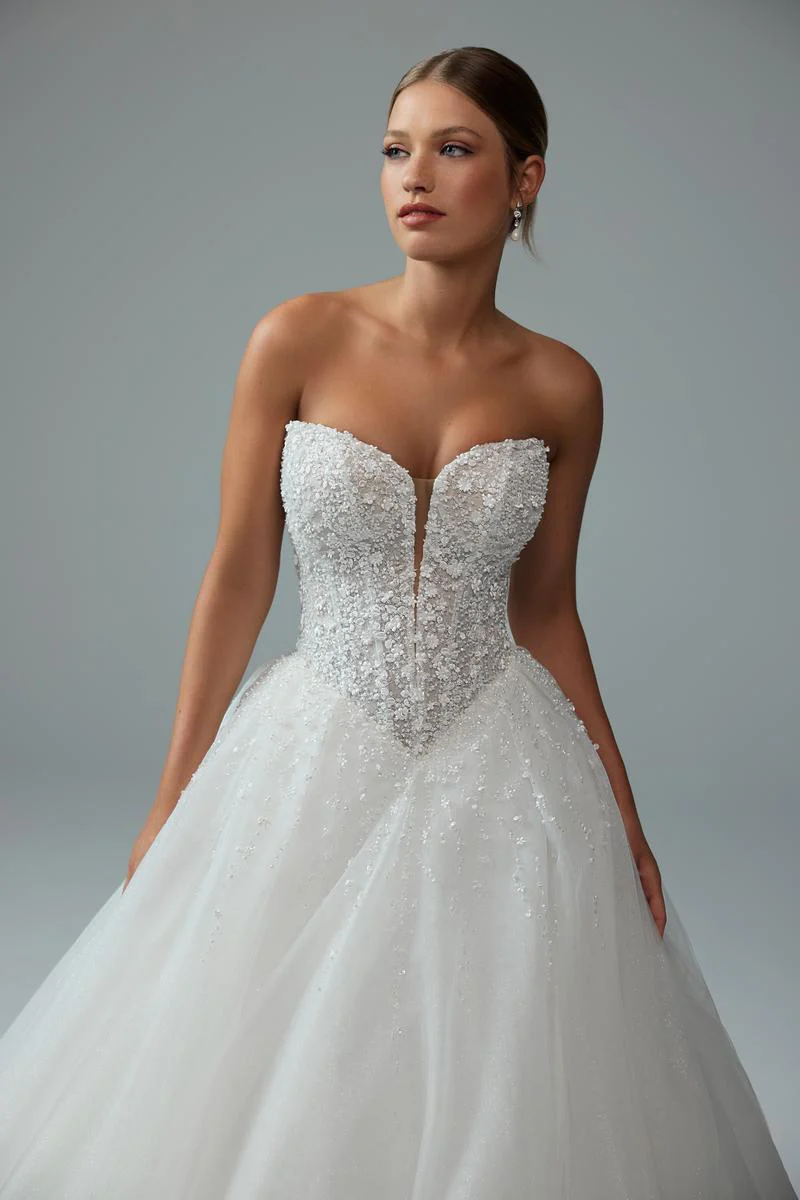 Sophia Tolli "Vienna" Sparkling Strapless Ballgown Bridal Gown - Image 10