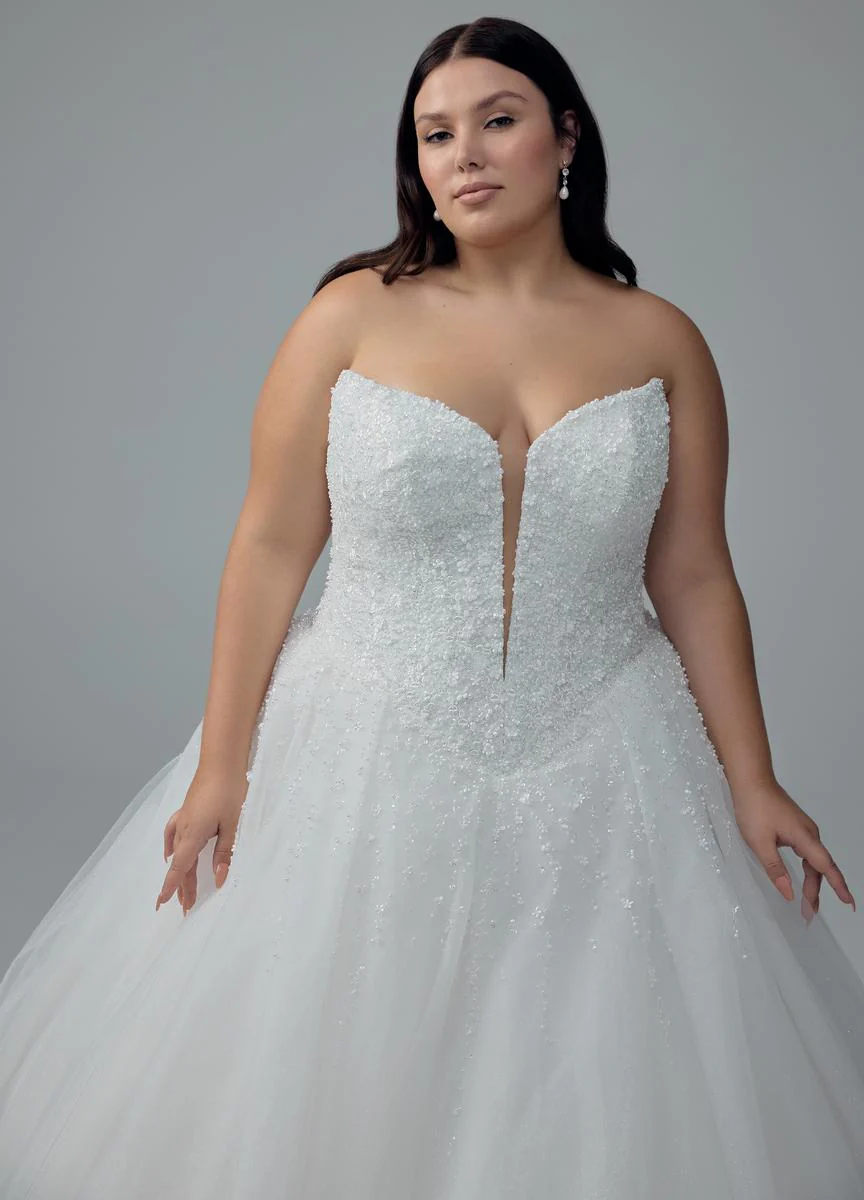 Sophia Tolli "Vienna" Sparkling Strapless Ballgown Bridal Gown - Image 11