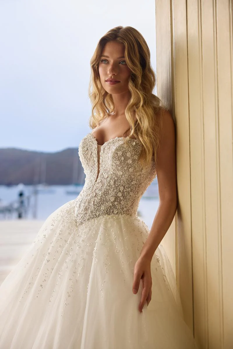 Sophia Tolli "Vienna" Sparkling Strapless Ballgown Bridal Gown - Image 3