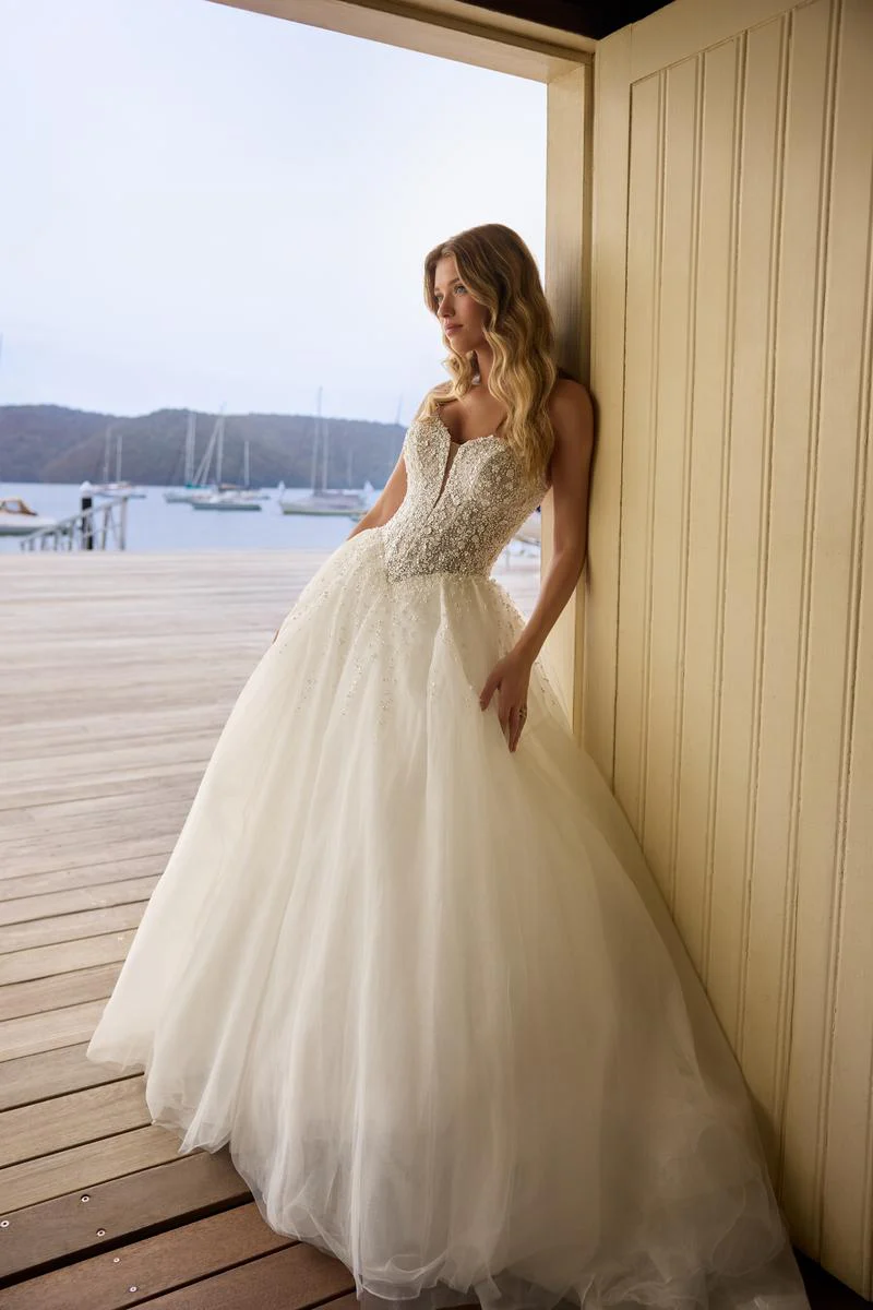 Sophia Tolli "Vienna" Sparkling Strapless Ballgown Bridal Gown - Image 6